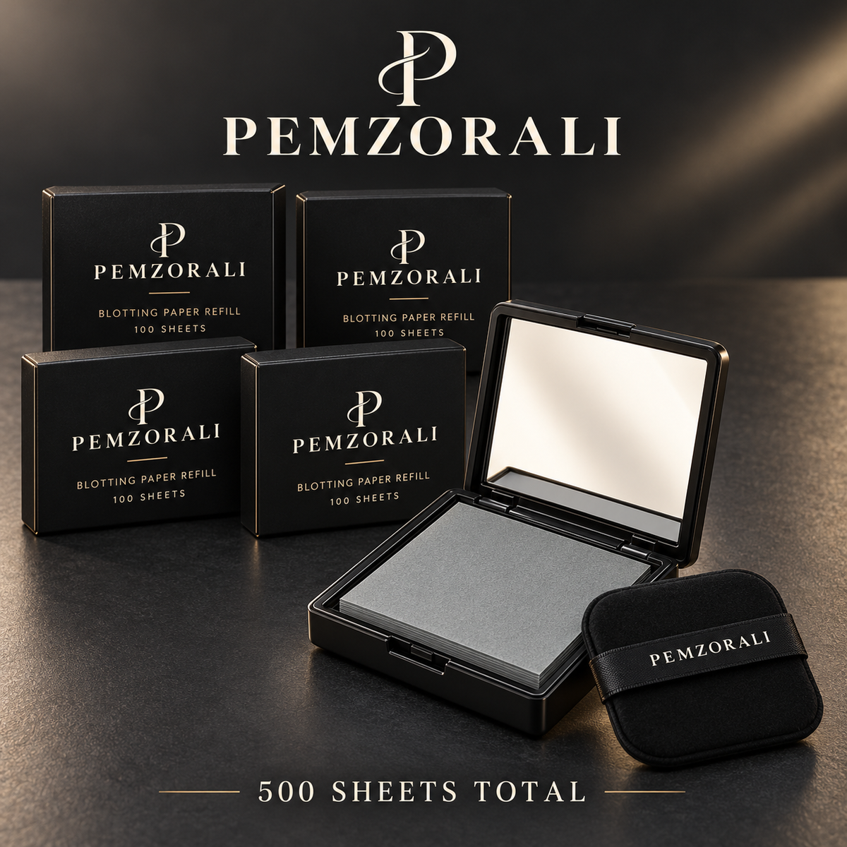 Pemzorali® Blotting Paper Mirror Compact Set