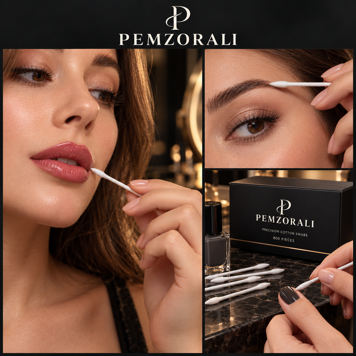 Pemzorali® Precision Pointed Cotton Swabs