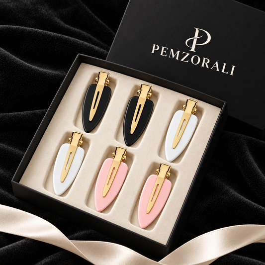 Pemzorali® Everyday No-Bend Hair Clips – 6-Piece Set