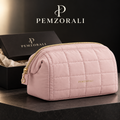 Pemzorali® Quilted Wide-Opening Makeup Bag